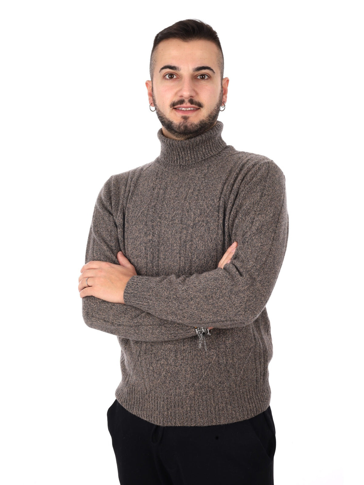 Fb maglia dolce cash da uomo tortora