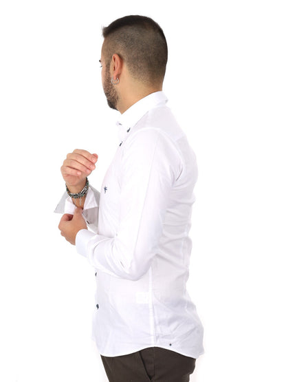 Fb camicia oxford da uomo bianco