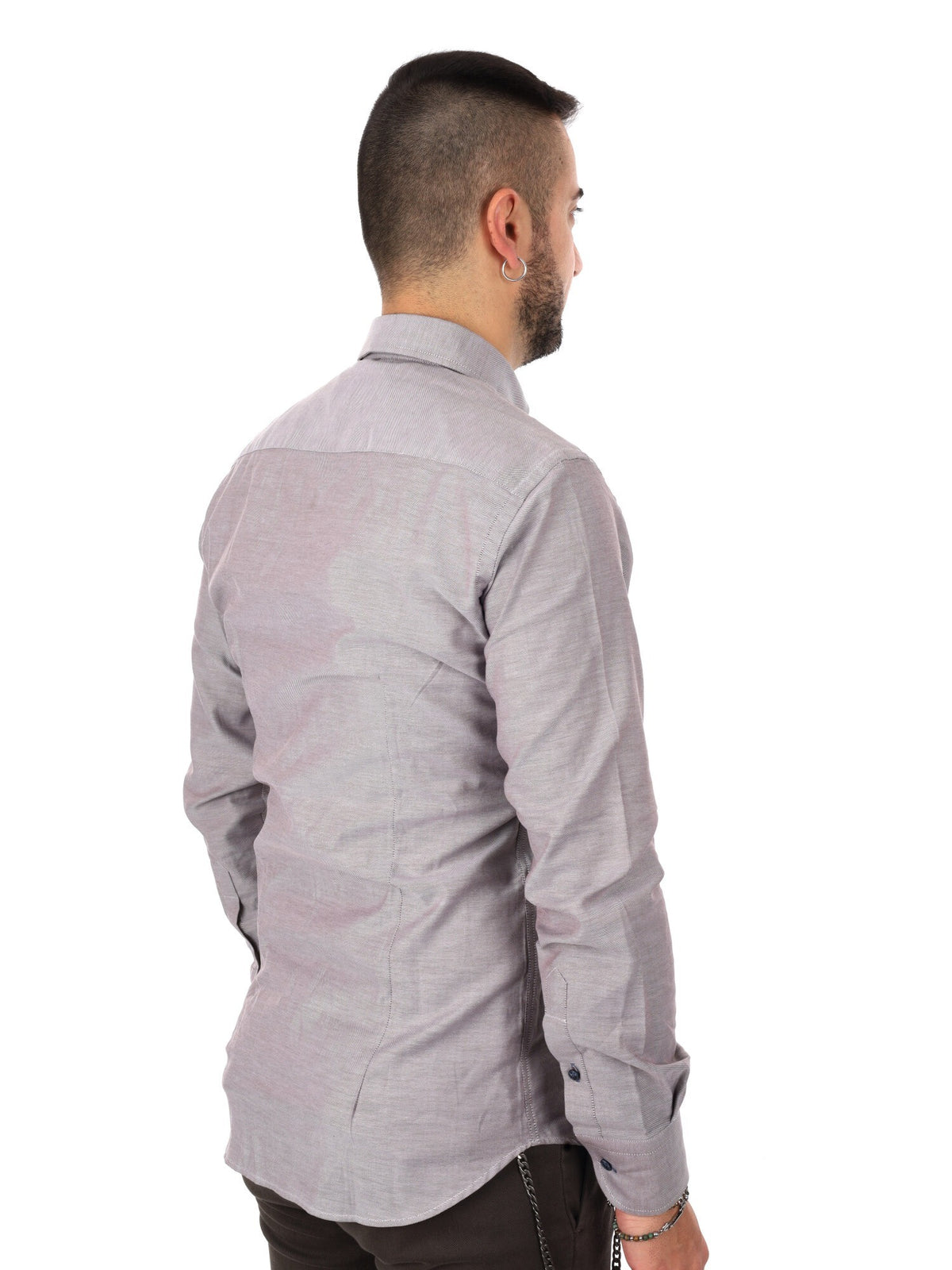 Fb camicia oxford da uomo fango