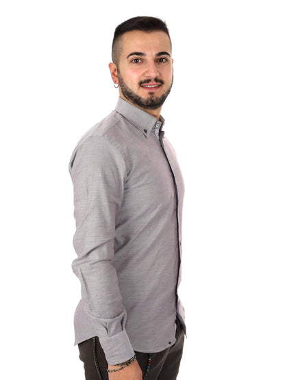 Fb camicia oxford da uomo fango