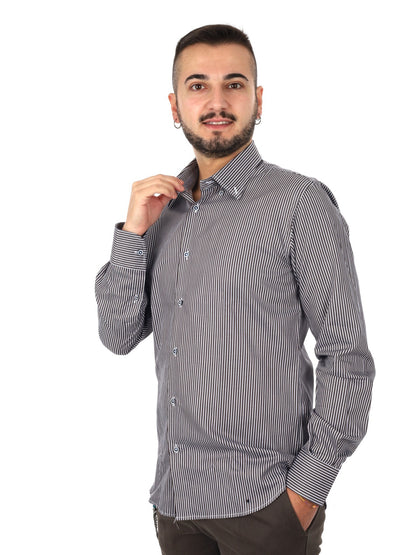 Fb camicia bd da uomo marrone