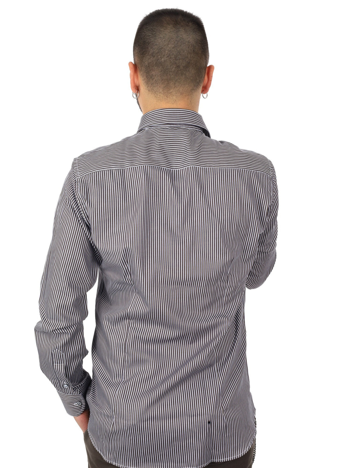 Fb camicia bd da uomo marrone