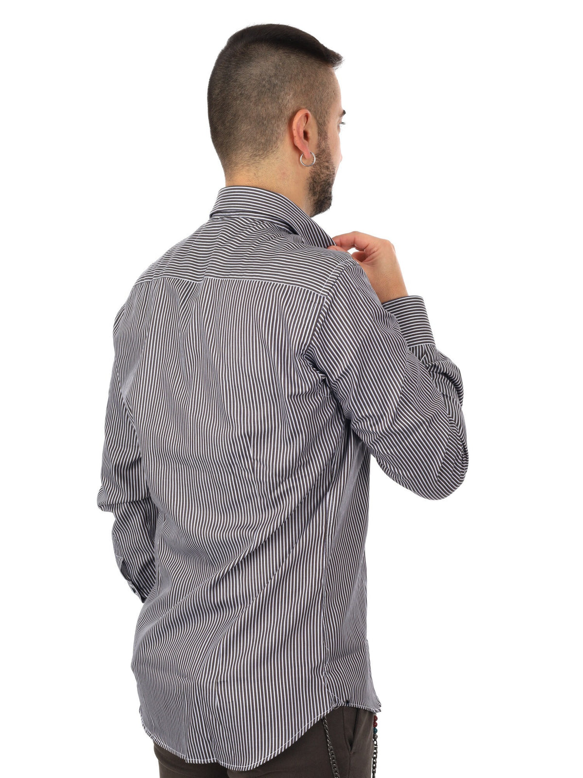 Fb camicia bd da uomo marrone
