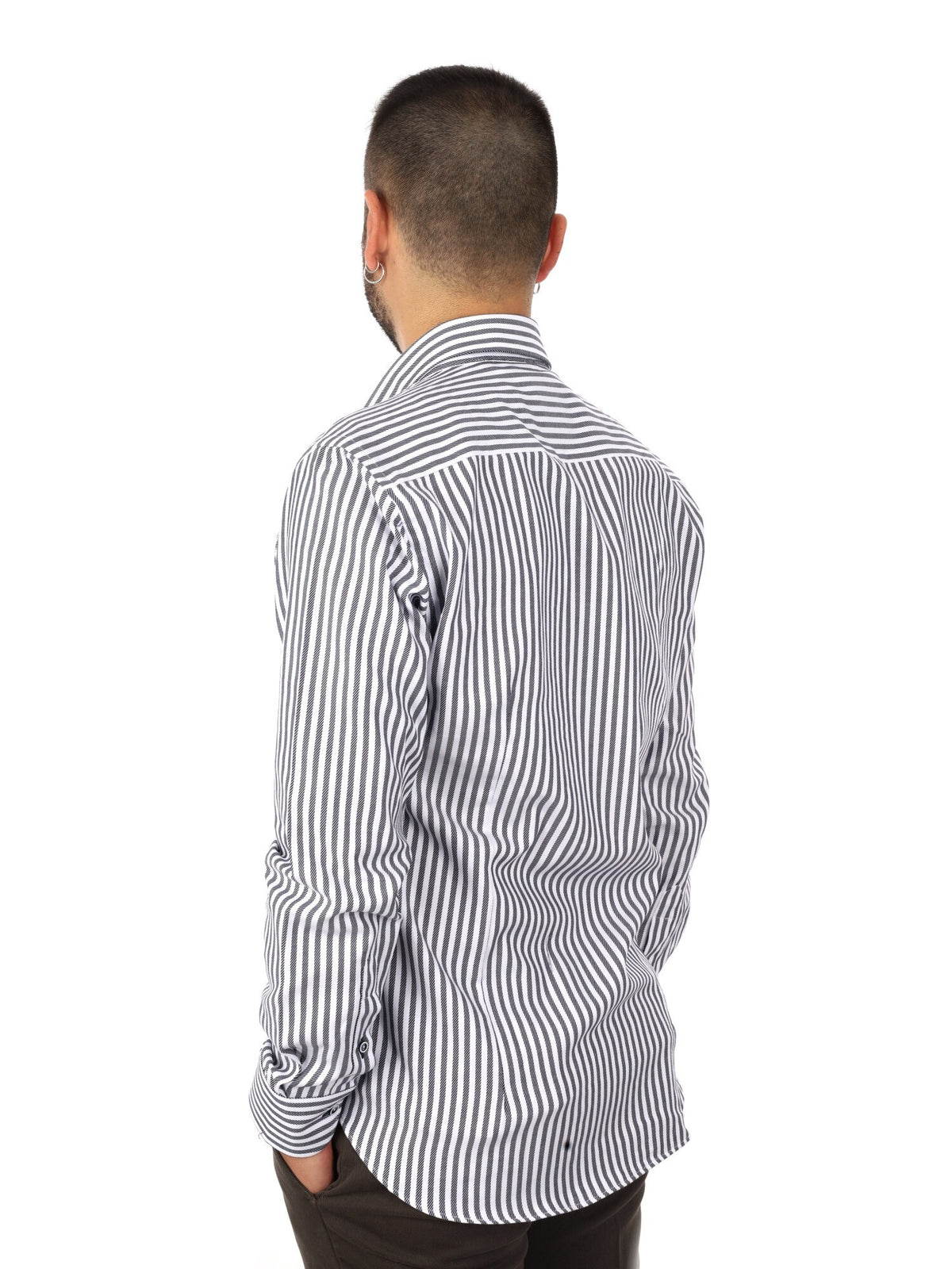 Fb camicia bd da uomo bianco-blu
