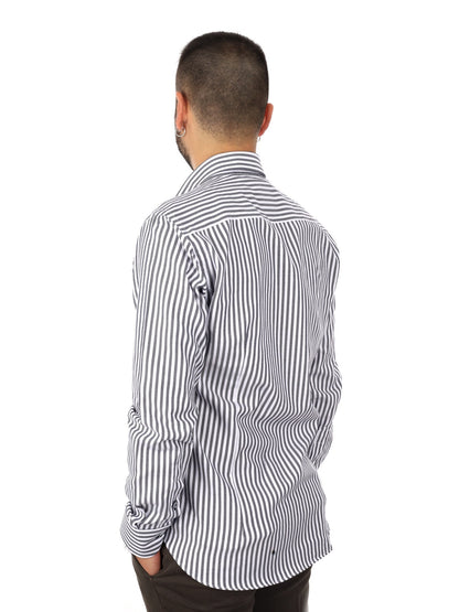 Fb camicia bd da uomo bianco-blu