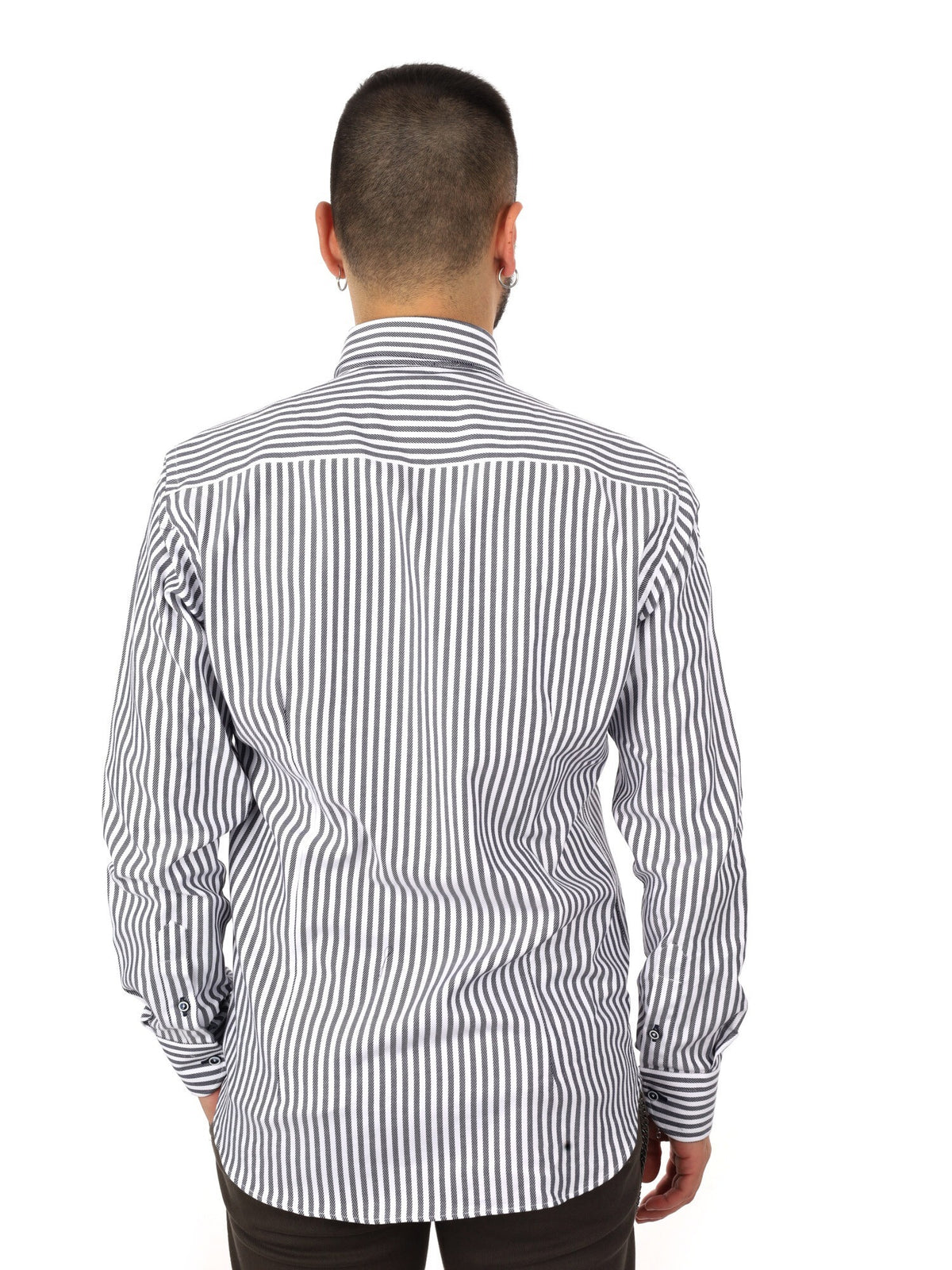 Fb camicia bd da uomo bianco-blu