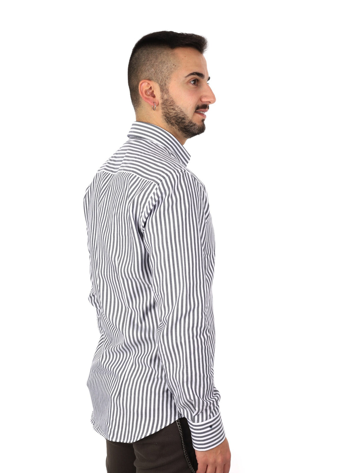 Fb camicia bd da uomo bianco-blu