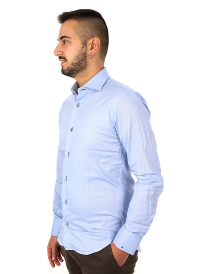 Fb camicia oxford da uomo azzurro