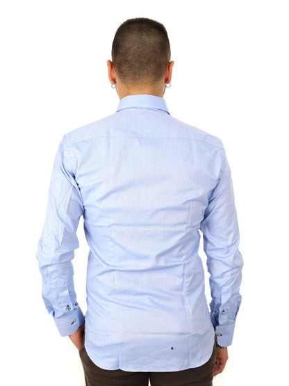 Fb camicia oxford da uomo azzurro