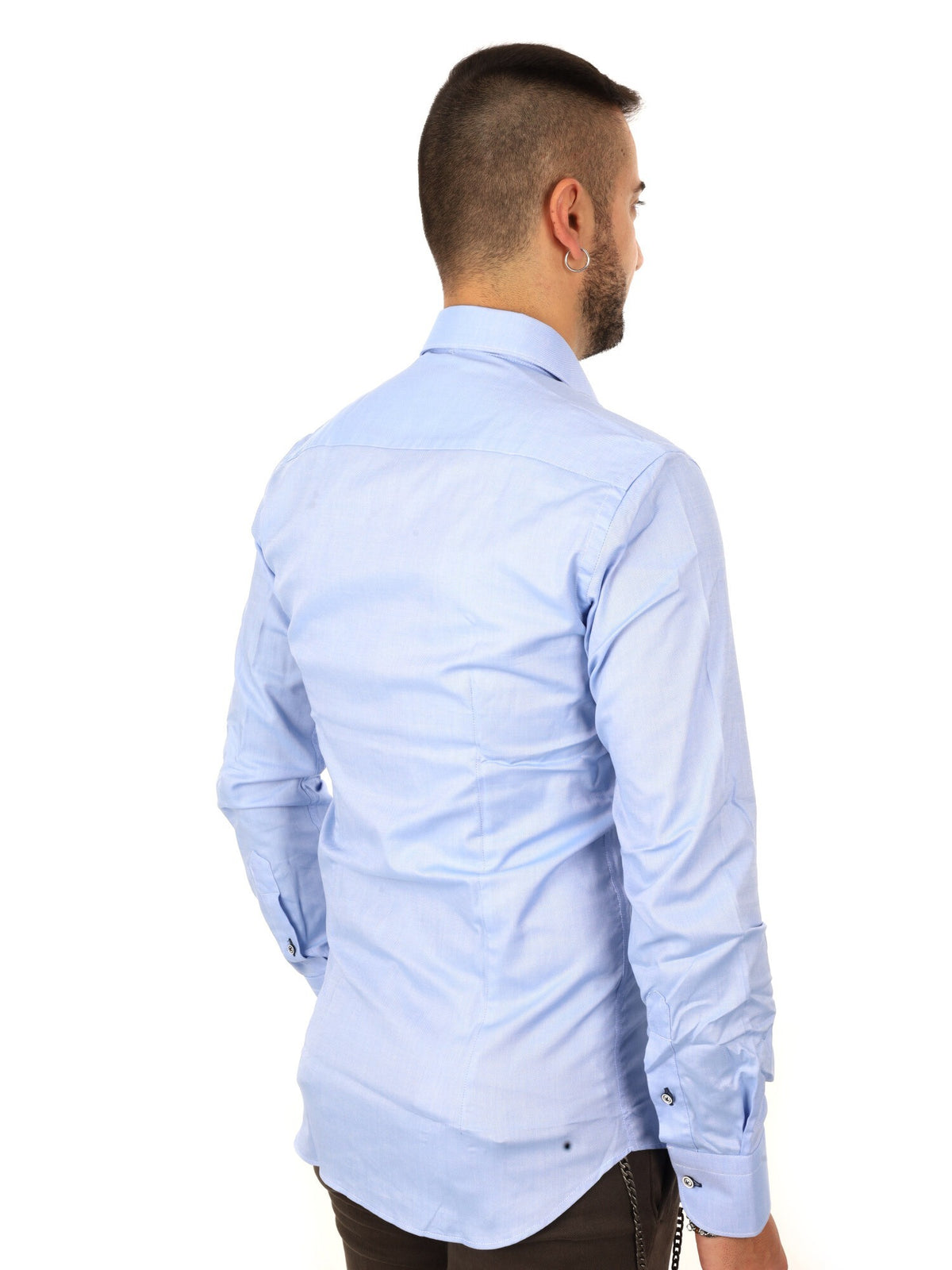 Fb camicia oxford da uomo azzurro