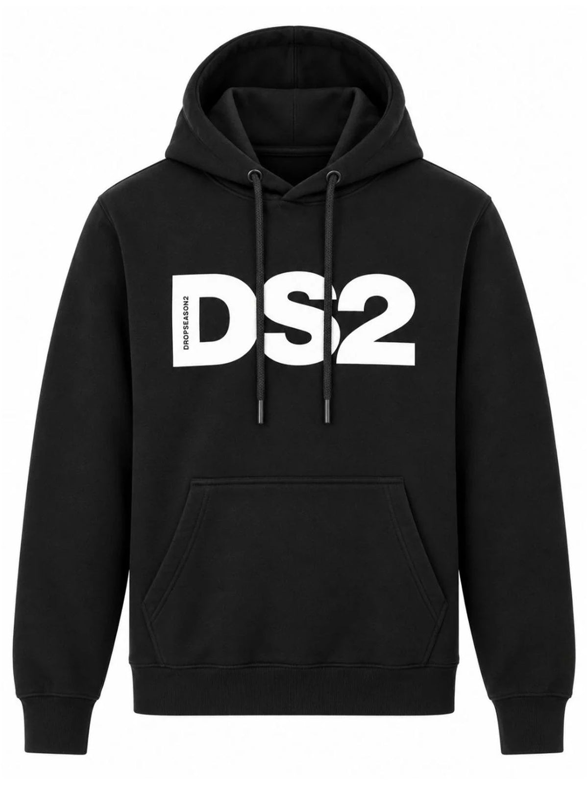 DS2 felpa cappuccio da uomo nero