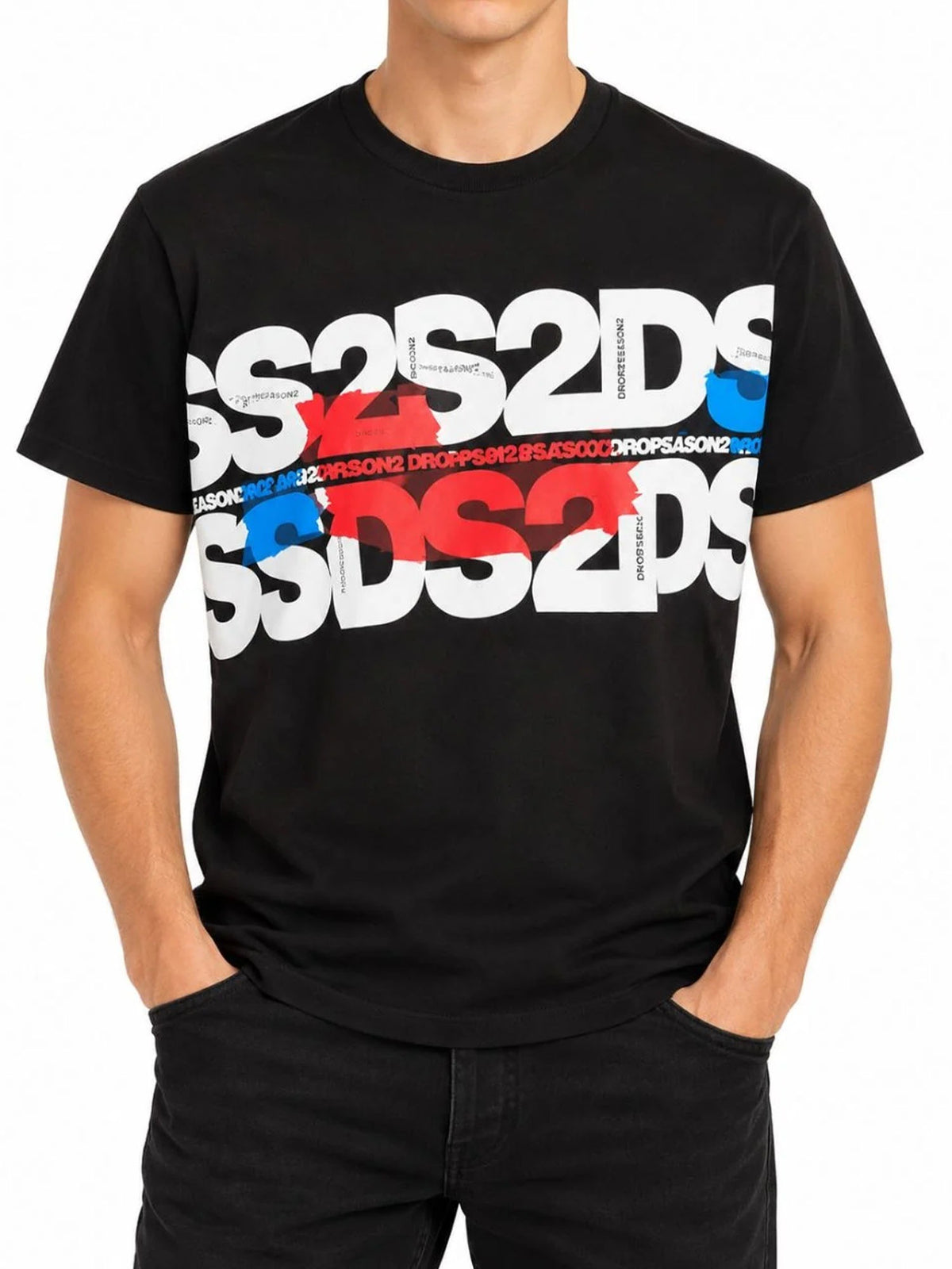 DS2 t-shirt mm da uomo nero