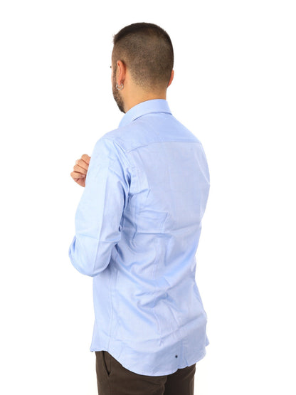 Fb camicia oxford da uomo azzurro