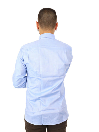 Fb camicia oxford da uomo azzurro