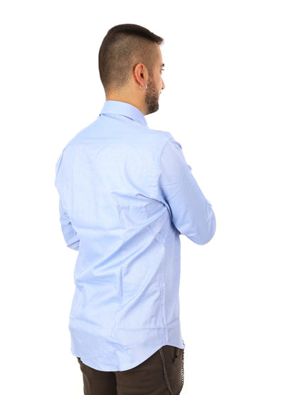 Fb camicia oxford da uomo azzurro