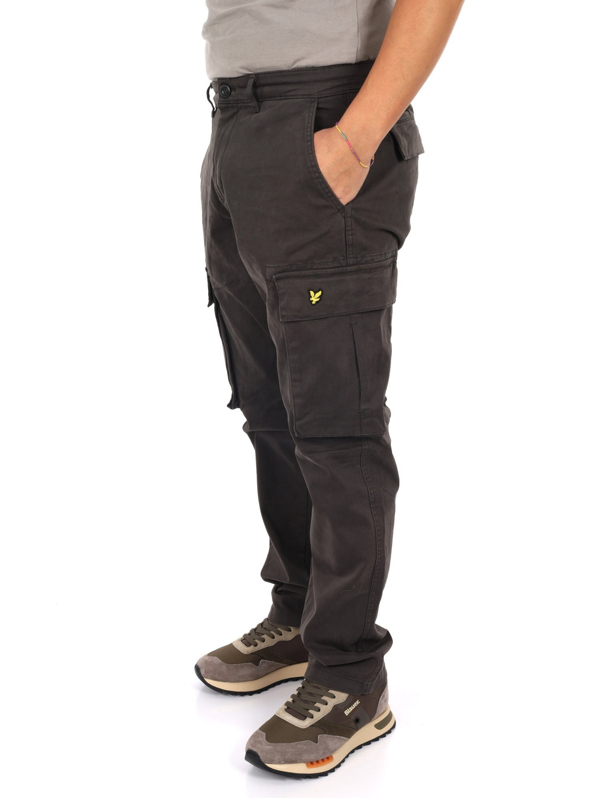Lyle&scott cargo pantalone da uomo asfalto