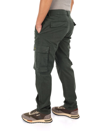 Lyle&scott cargo pantalone da uomo verde militare