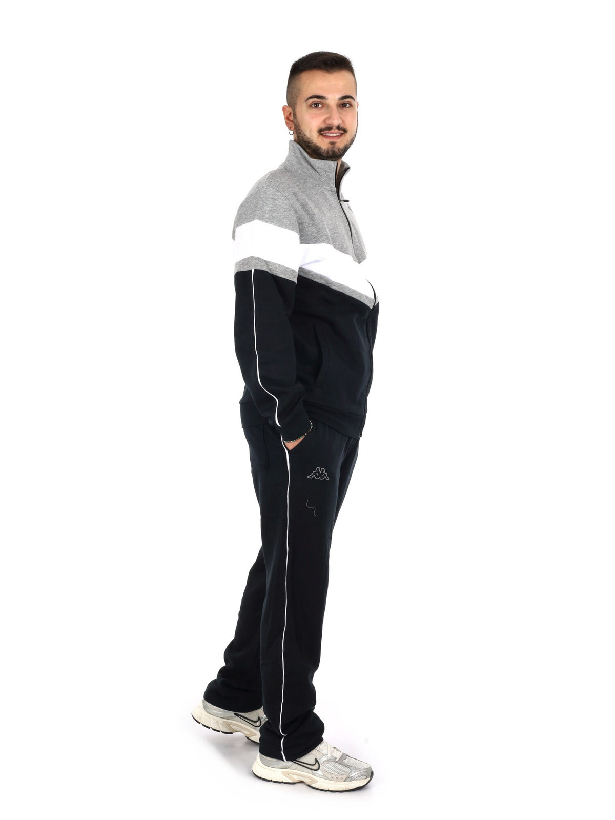 Kappa sistah tuta da uomo grigio-nero
