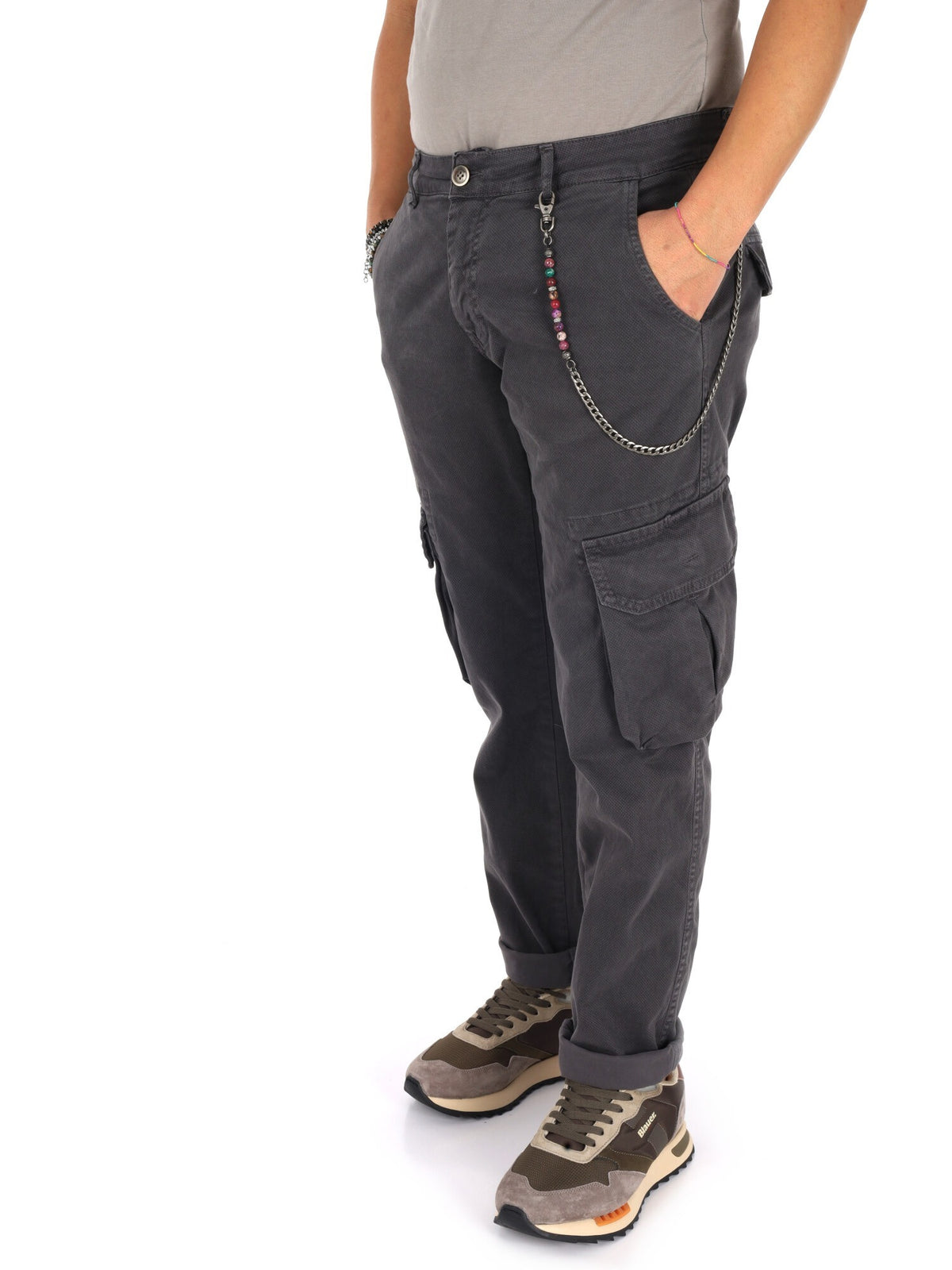 Fb panta cargo+caten pantalone da uomo ferro