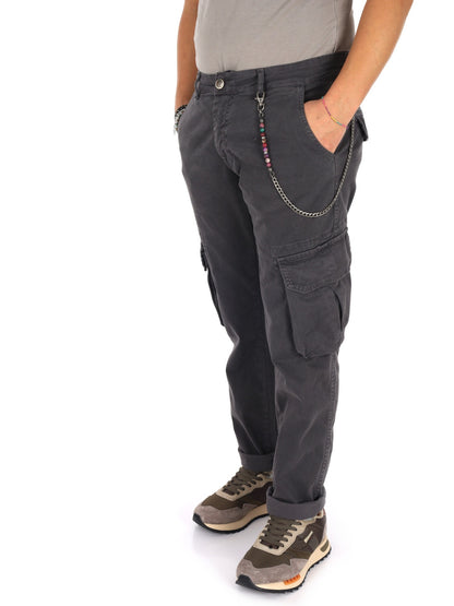 Fb panta cargo+caten pantalone da uomo ferro