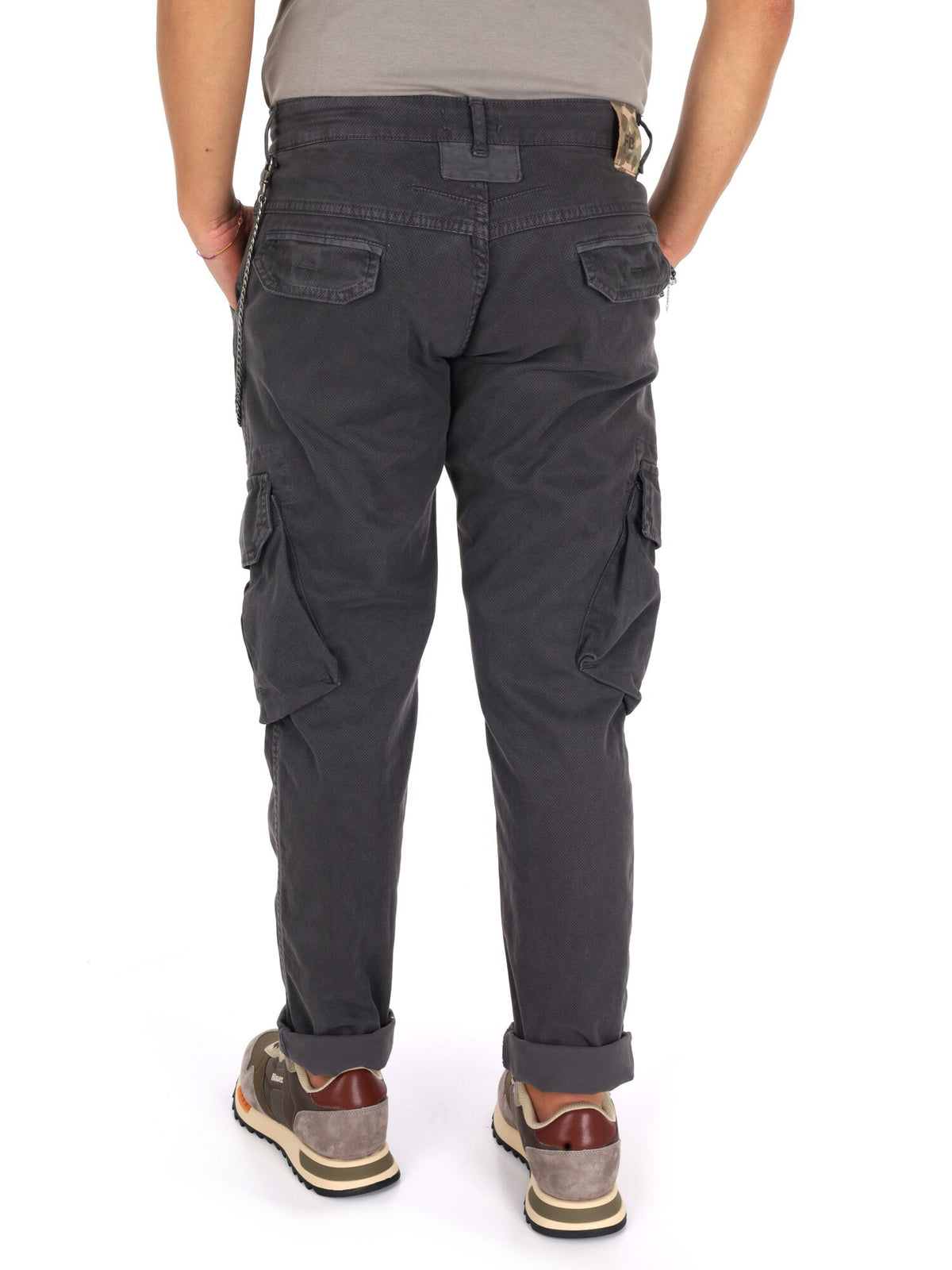 Fb panta cargo+caten pantalone da uomo ferro