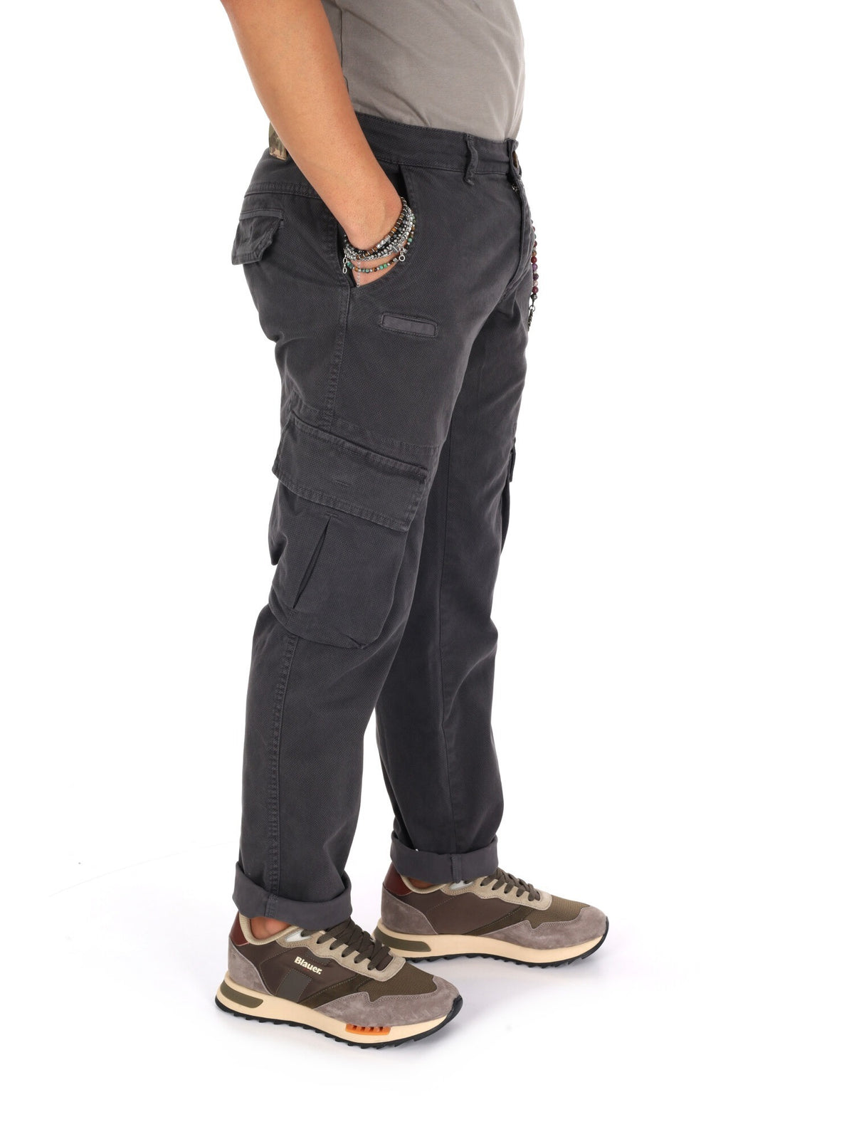 Fb panta cargo+caten pantalone da uomo ferro