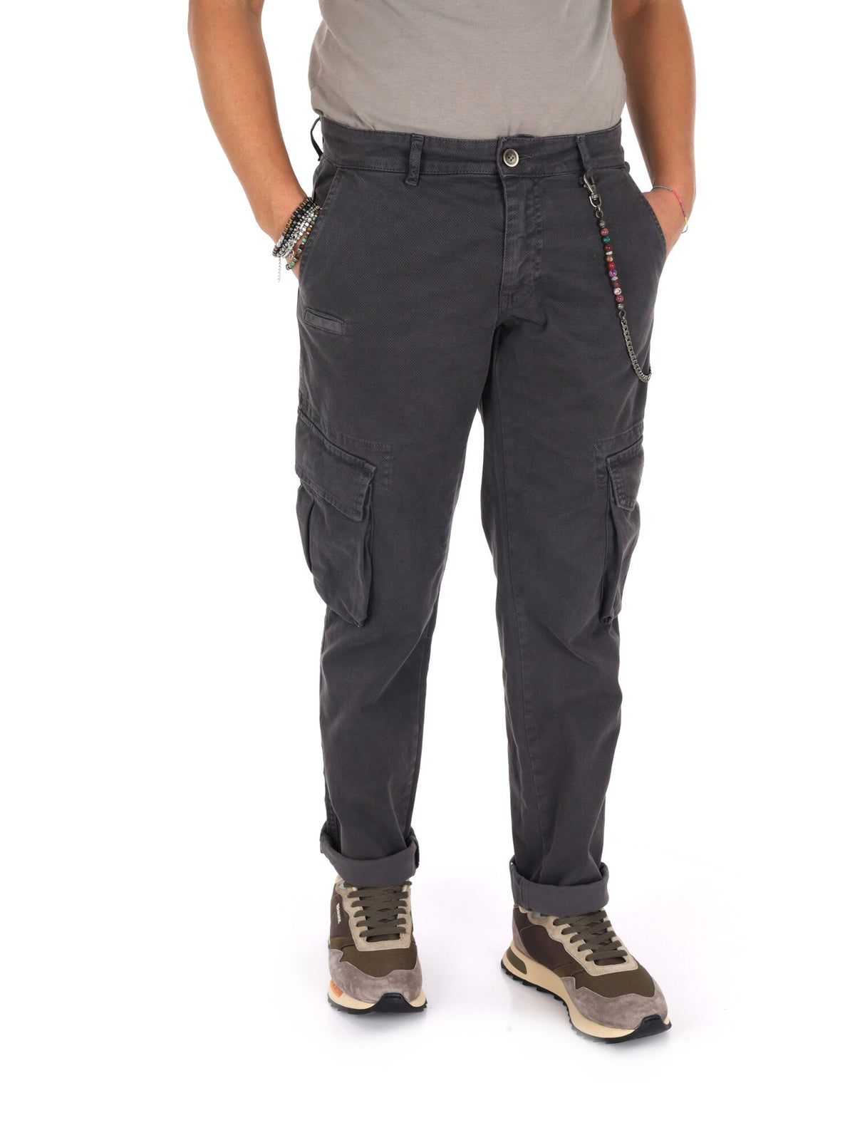 Fb panta cargo+caten pantalone da uomo ferro