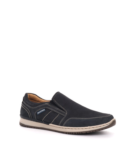 MOCASSINO CON INSERTI ELASTICI VALLEVERDE UOMO BLU