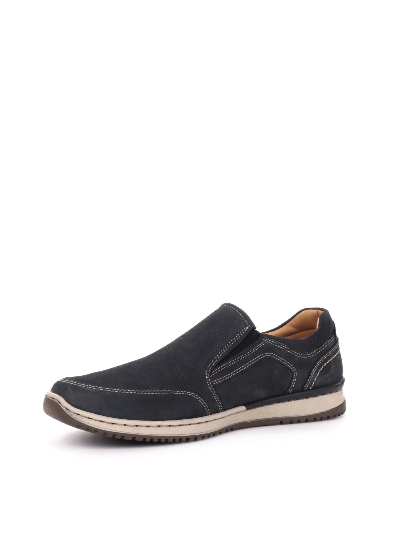 MOCASSINO CON INSERTI ELASTICI VALLEVERDE UOMO BLU