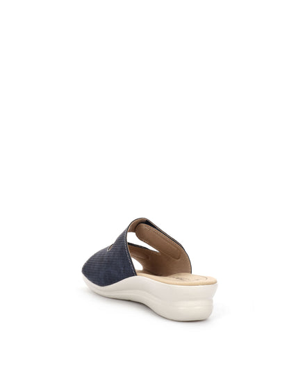 Ciabatte donna Tiglio Venezia in ecopelle blu con doppio strap regolabile