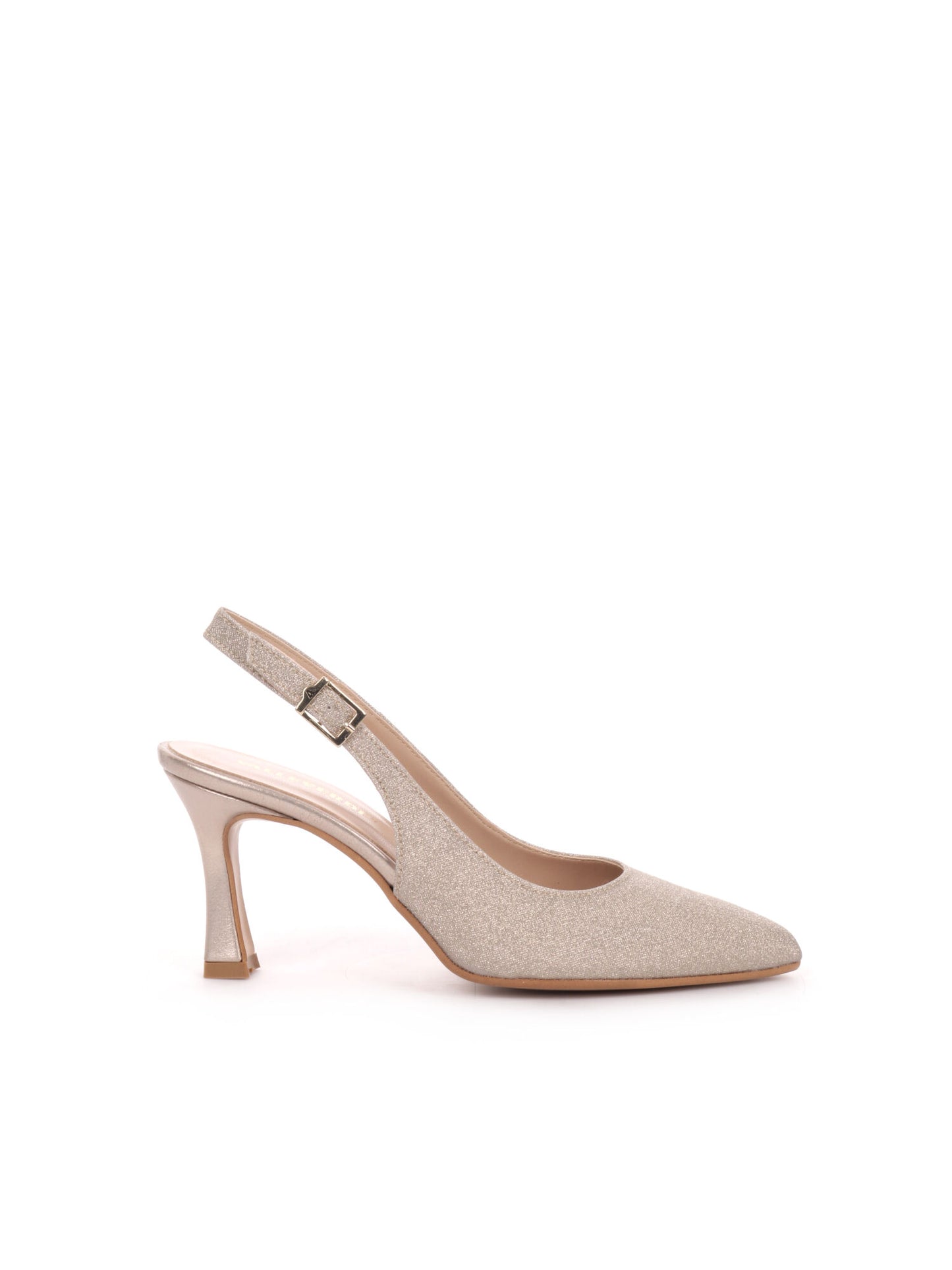 SLINGBACK IN LUREX VALLEVERDE DONNA PLATINO