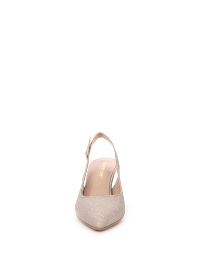 SLINGBACK IN LUREX VALLEVERDE DONNA PLATINO