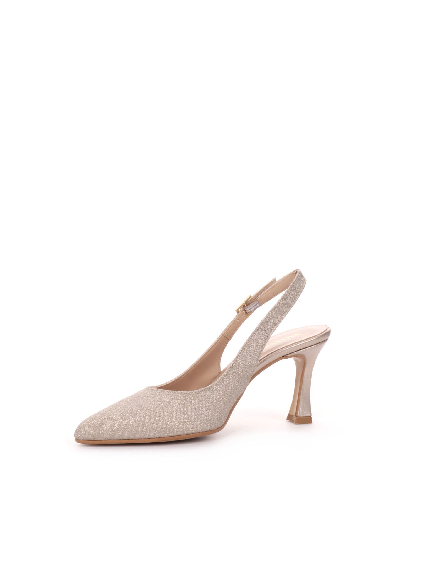 SLINGBACK IN LUREX VALLEVERDE DONNA PLATINO