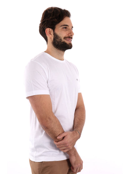 T-SHIRT JERSEY GANT UOMO BIANCO