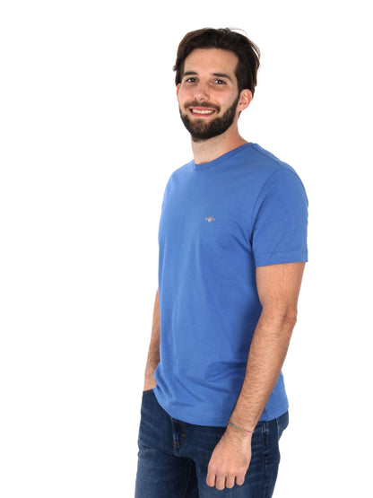 T-SHIRT JERSEY GANT UOMO ROYAL