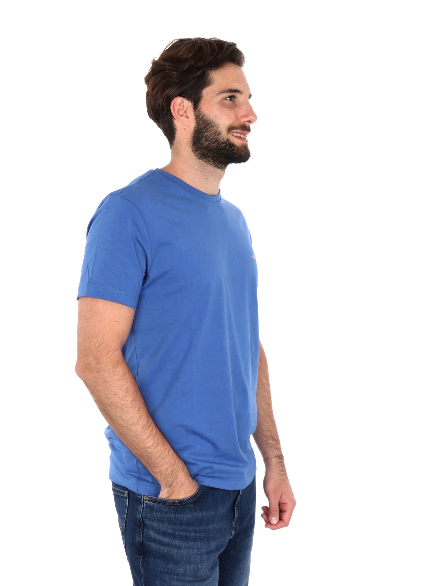 T-SHIRT JERSEY GANT UOMO ROYAL