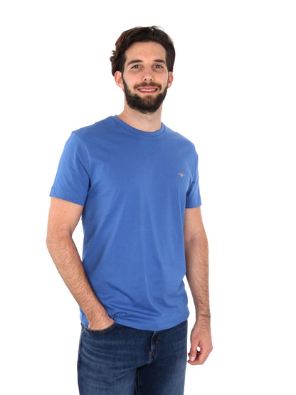 T-SHIRT JERSEY GANT UOMO ROYAL
