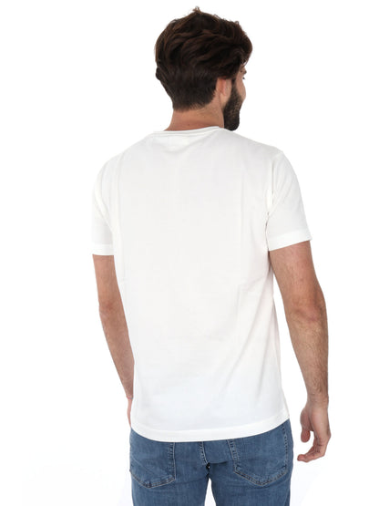 T-SHIRT IN PIQUET GANT UOMO PANNA