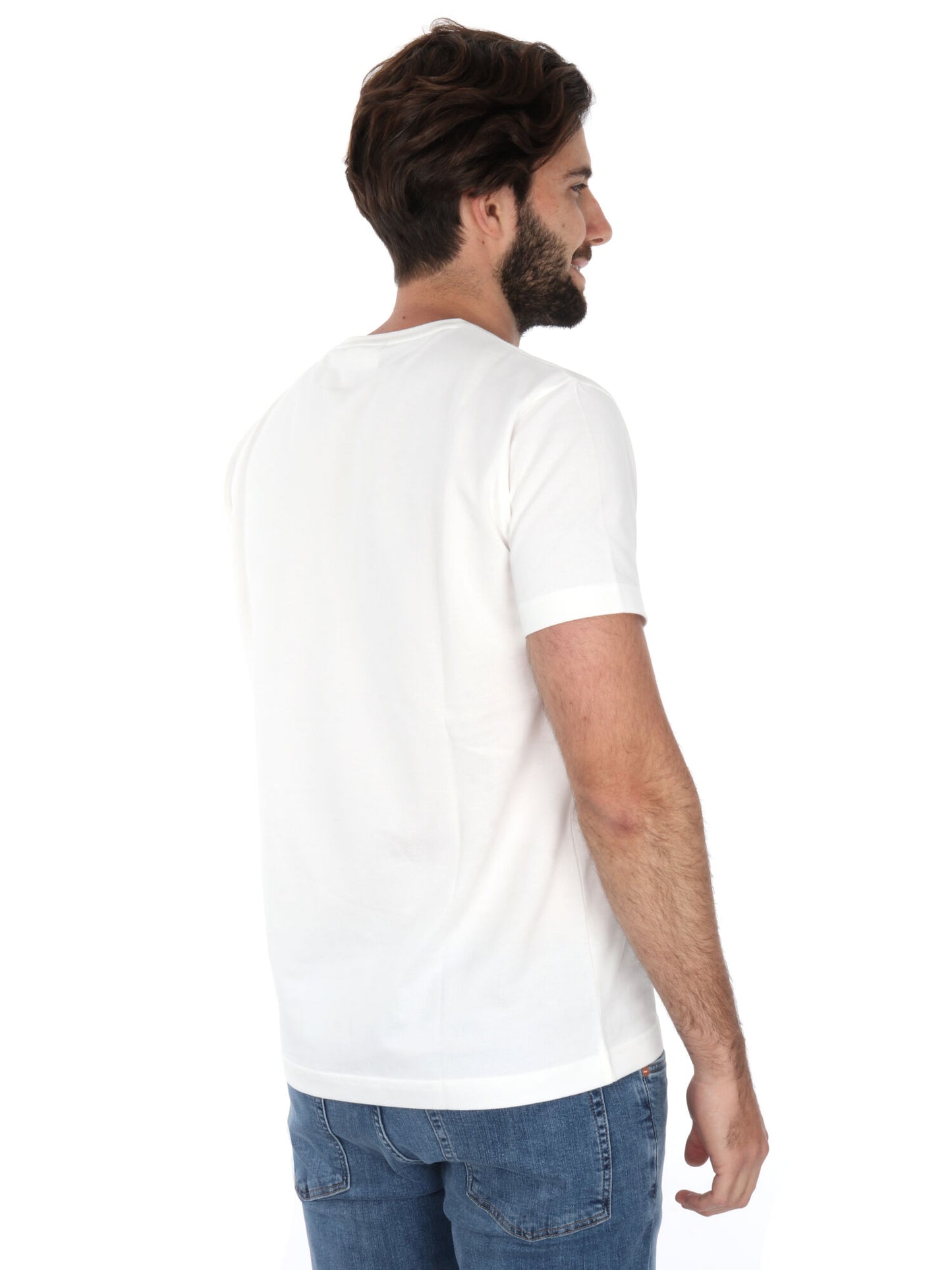T-SHIRT IN PIQUET GANT UOMO PANNA