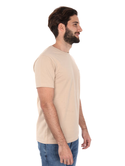 T-SHIRT IN PIQUET GANT UOMO BEIGE