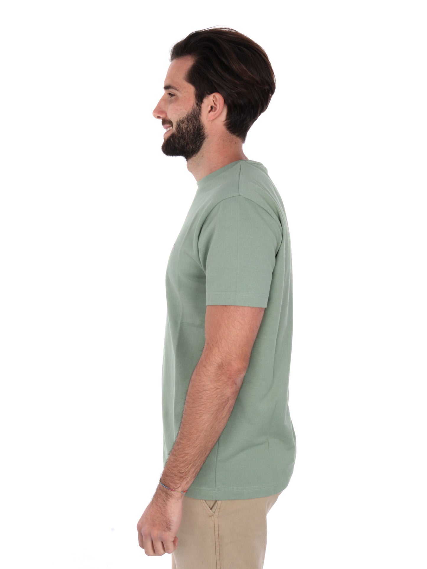 T-SHIRT IN PIQUET GANT UOMO SALVIA