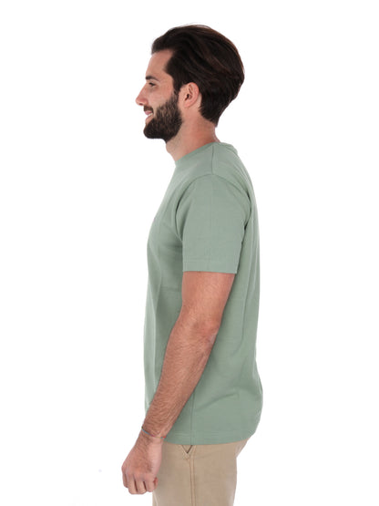 T-SHIRT IN PIQUET GANT UOMO SALVIA