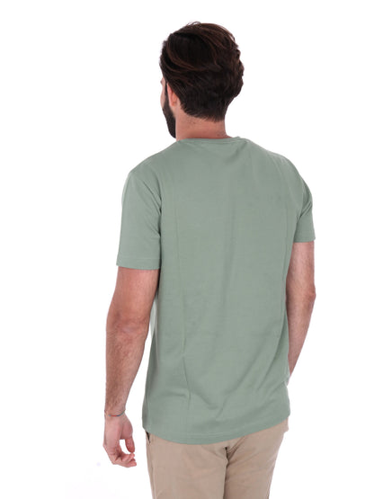 T-SHIRT IN PIQUET GANT UOMO SALVIA