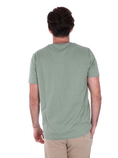 T-SHIRT IN PIQUET GANT UOMO SALVIA