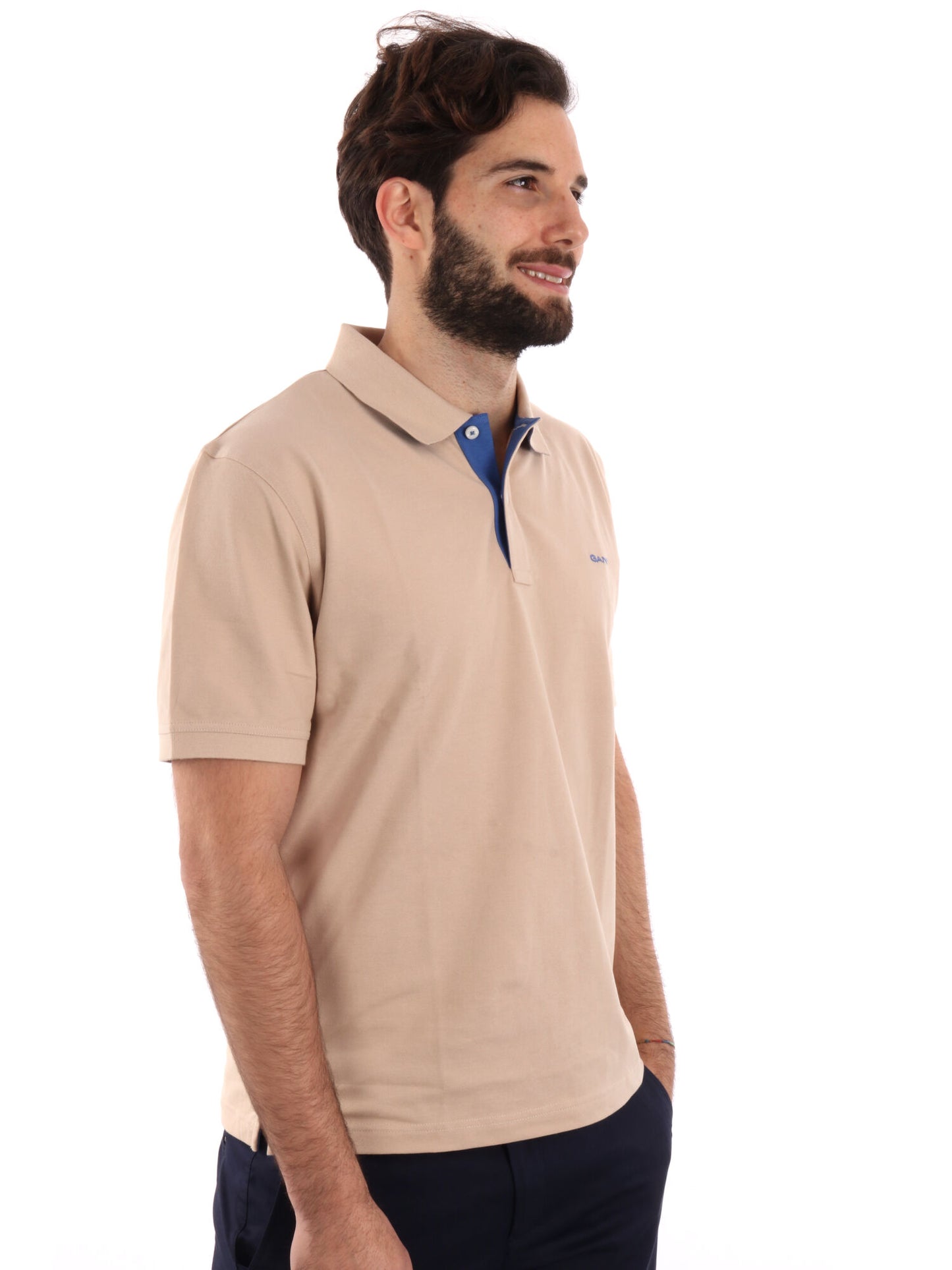 POLO IN PIQUE A CONTRASTO GANT UOMO SAND