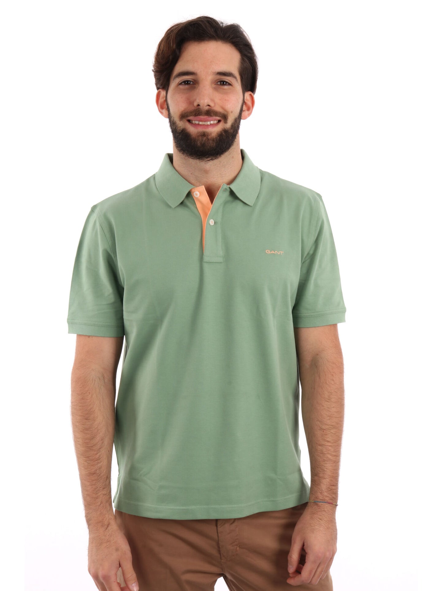 POLO IN PIQUE A CONTRASTO GANT UOMO SALVIA