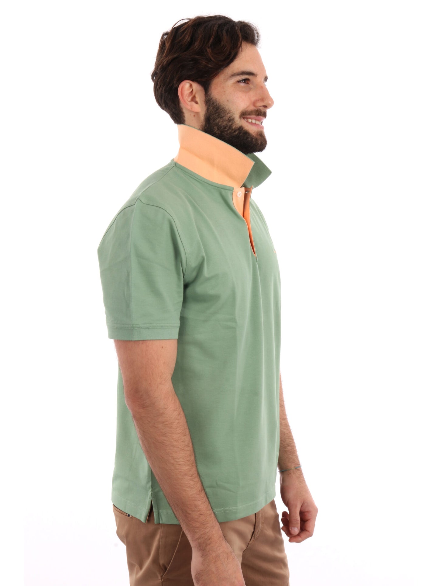 POLO IN PIQUE A CONTRASTO GANT UOMO SALVIA