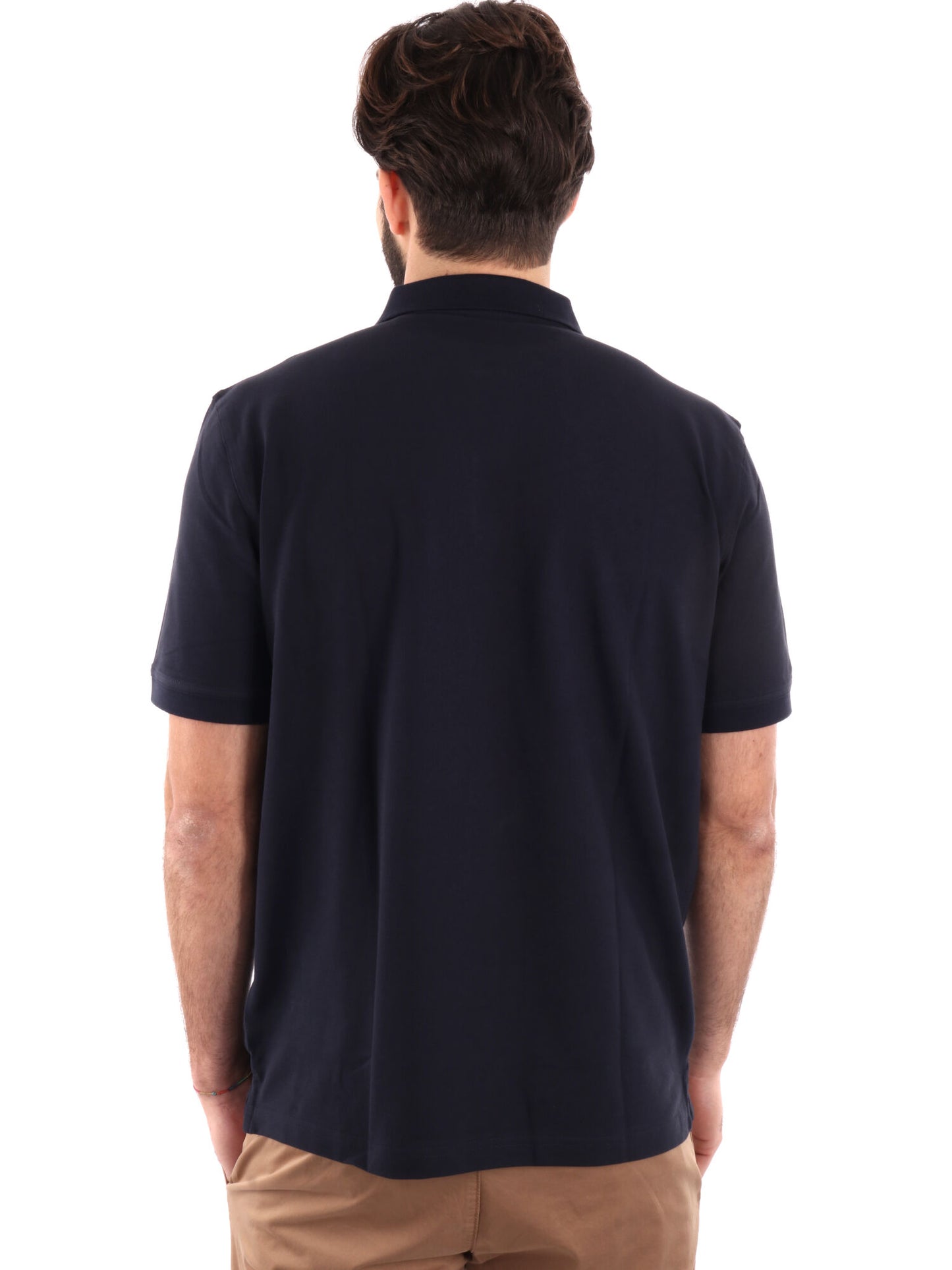 POLO IN PIQUE A CONTRASTO GANT UOMO BLU-ROSSO