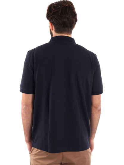 POLO IN PIQUE A CONTRASTO GANT UOMO BLU-ROSSO