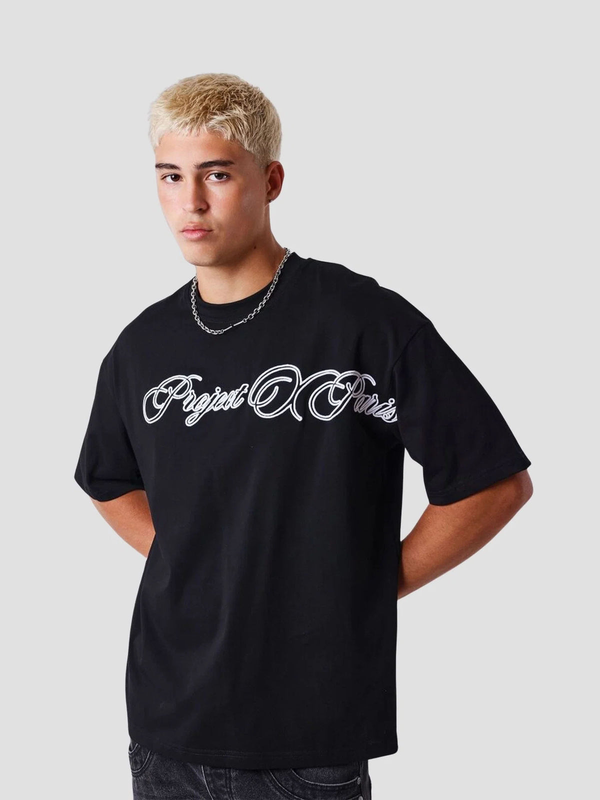 Project X Paris Caligraphy, t-shirt maniche corte da uomo nera